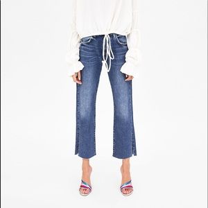 Zara- Straight leg high rise jeans
